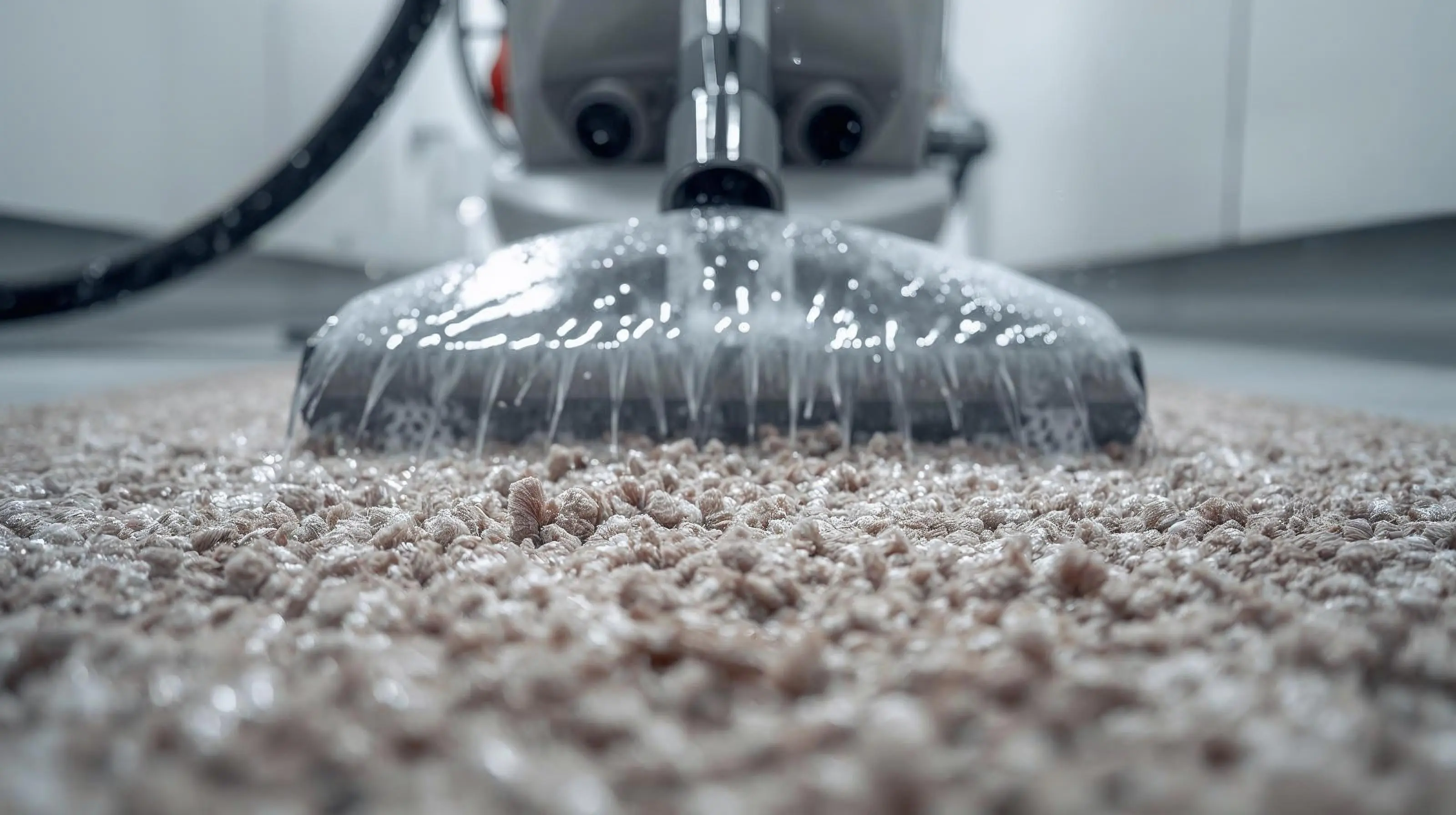 Proses pembilasan karpet